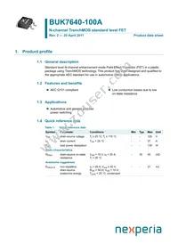 BUK7640-100A Datasheet Cover