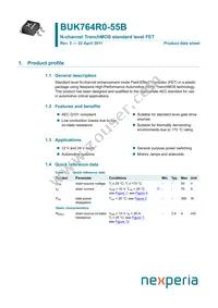 BUK764R0-55B Datasheet Cover