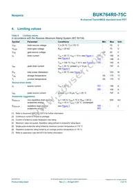 BUK764R0-75C Datasheet Page 3