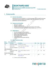 BUK764R2-80E Datasheet Cover