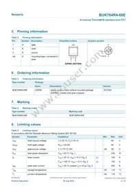 BUK764R4-60E Datasheet Page 2