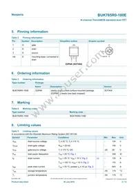 BUK765R0-100E Datasheet Page 2