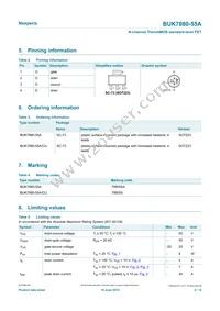 BUK7880-55A Datasheet Page 2