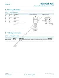 BUK7905-40AI Datasheet Page 2