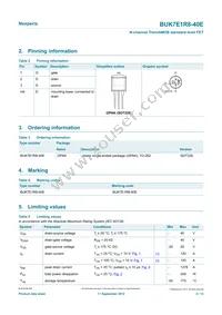 BUK7E1R8-40E Datasheet Page 2