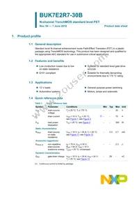 BUK7E2R7-30B Datasheet Page 2
