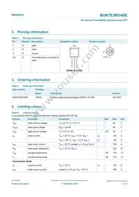 BUK7E3R5-60E Datasheet Page 2