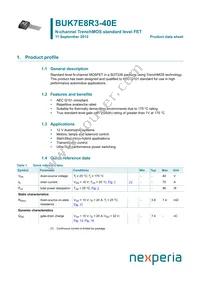 BUK7E8R3-40E Datasheet Cover