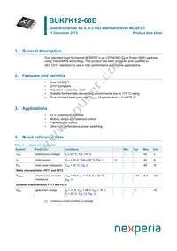 BUK7K12-60EX Datasheet Cover