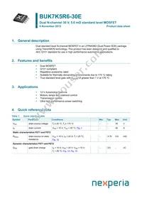 BUK7K5R6-30E Datasheet Cover