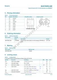 BUK7K6R2-40EX Datasheet Page 2