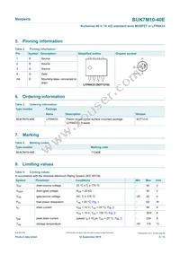 BUK7M10-40EX Datasheet Page 2