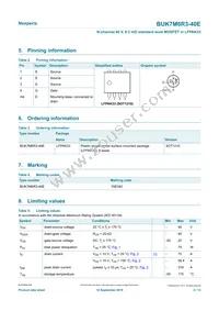 BUK7M6R3-40EX Datasheet Page 2