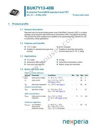 BUK7Y13-40B Datasheet Cover