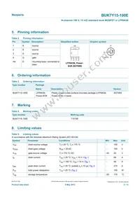 BUK7Y15-100EX Datasheet Page 2