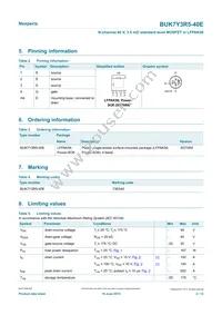 BUK7Y3R5-40E Datasheet Page 2