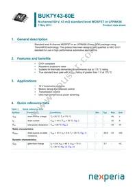 BUK7Y43-60EX Datasheet Cover