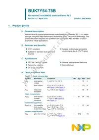 BUK7Y54-75B Datasheet Page 2