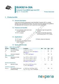 BUK9214-30A Datasheet Cover