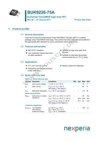BUK9226-75A Datasheet Cover