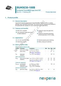 BUK9230-100B Datasheet Cover
