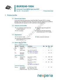 BUK9240-100A/C1 Datasheet Cover