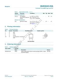 BUK9245-55A Datasheet Page 2