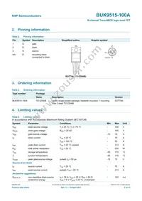 BUK9515-100A Datasheet Page 3
