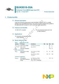 BUK9516-55A Datasheet Page 2