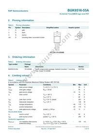 BUK9516-55A Datasheet Page 3