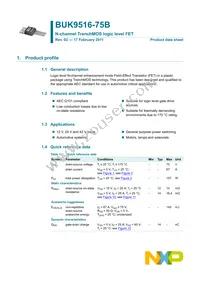 BUK9516-75B Datasheet Page 2