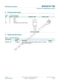 BUK9516-75B Datasheet Page 3