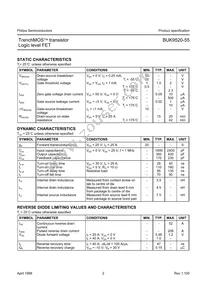 BUK9520-55 Datasheet Page 2