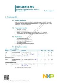 BUK952R3-40E Datasheet Page 2