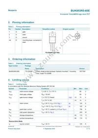 BUK953R5-60E Datasheet Page 2