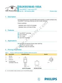 BUK9540-100A Datasheet Cover