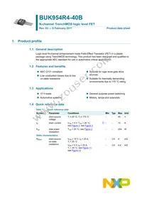 BUK954R4-40B Datasheet Page 2