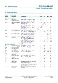 BUK954R4-40B Datasheet Page 7