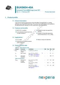 BUK9604-40A Datasheet Cover