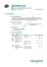 BUK9605-30A Datasheet Cover