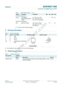 BUK9607-30B Datasheet Page 2