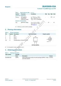 BUK9608-55A Datasheet Page 2