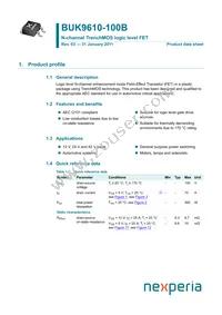 BUK9610-100B Datasheet Cover