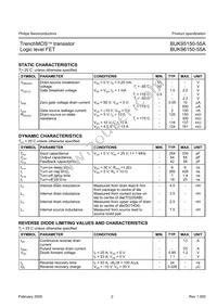 BUK96150-55A Datasheet Page 2