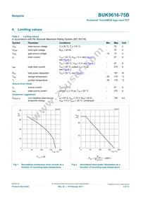 BUK9616-75B Datasheet Page 3