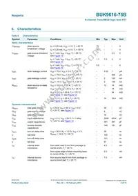 BUK9616-75B Datasheet Page 5