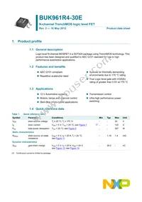 BUK961R4-30E Datasheet Page 2
