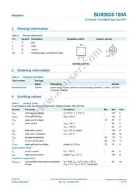 BUK9628-100A Datasheet Page 2