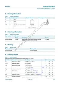 BUK962R6-40E Datasheet Page 2