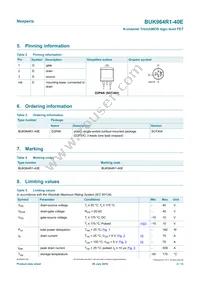 BUK964R1-40E Datasheet Page 2